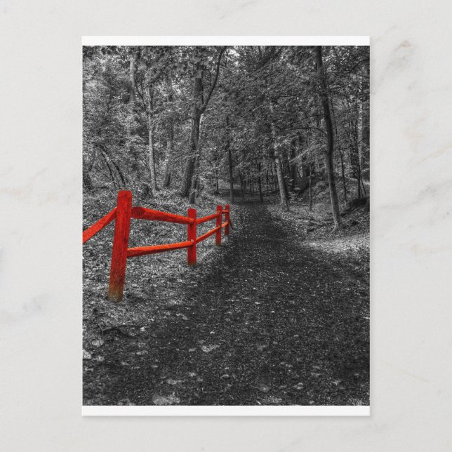 Carte Postale Clôture rouge (Devant)