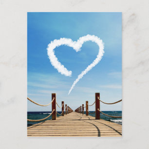 Carte Postale Cloud en forme de coeur sans fin