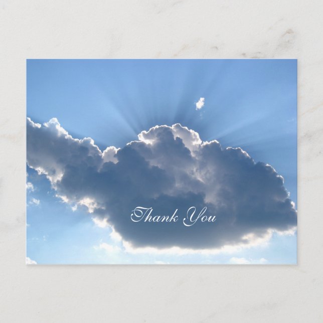 Carte postale cloud Merci (Devant)