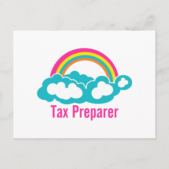 Carte Postale Cloud Rainbow Tax Preparing (Devant)