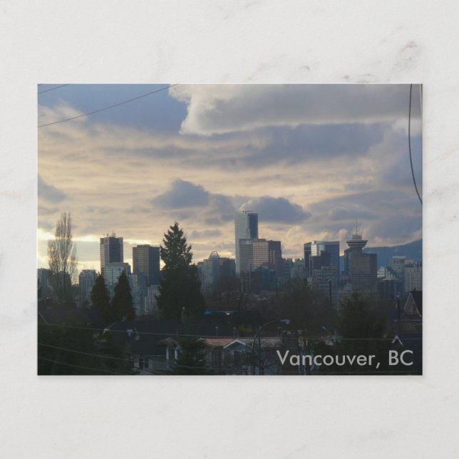 Carte Postale Cloudy Vancouver (C.-B.) (Devant)