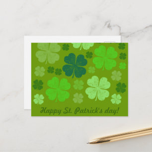 Carte Postale Clovers verts, Lucky Clovers, Saint Patrick's Day