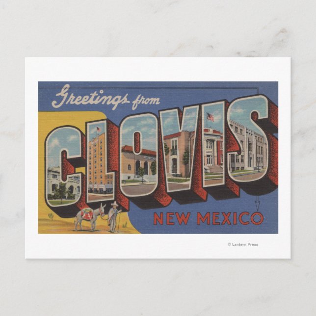 Carte Postale Clovis, Nouveau-Mexique - Scènes de grandes lettre (Devant)