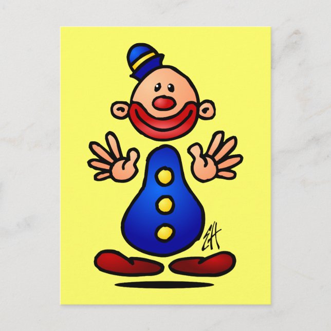 Carte Postale Clown de cirque (Devant)