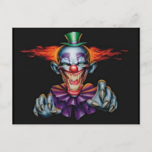 Carte Postale Clown diabolique