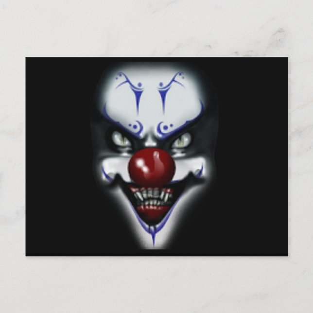 Carte Postale Clown effrayant (Devant)