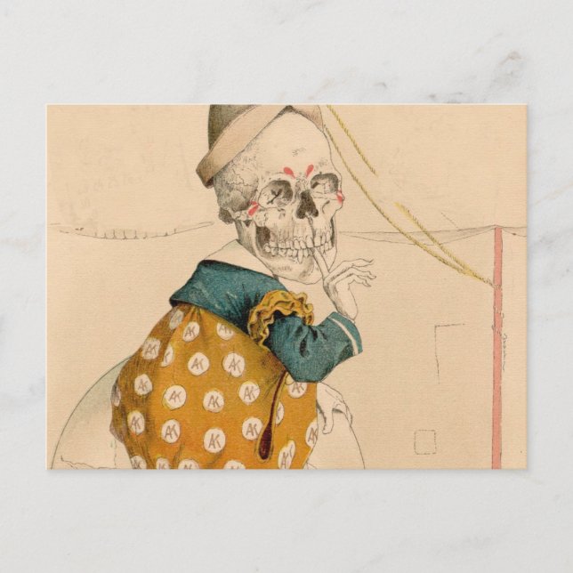 Carte Postale Clown squelettique (Devant)