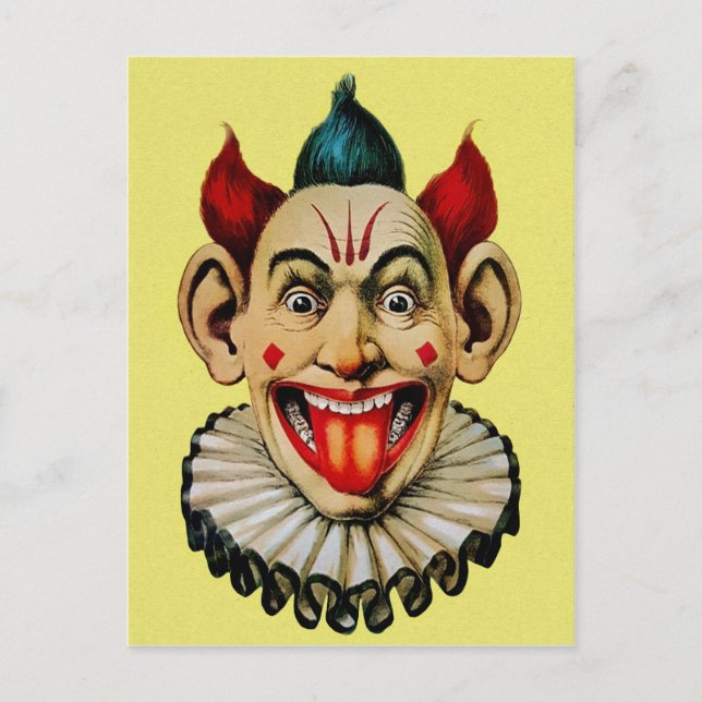 Carte Postale Clown Vintage déplaisant (Devant)
