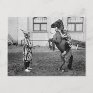 Carte Postale Clowning Around on a Horse, 1915