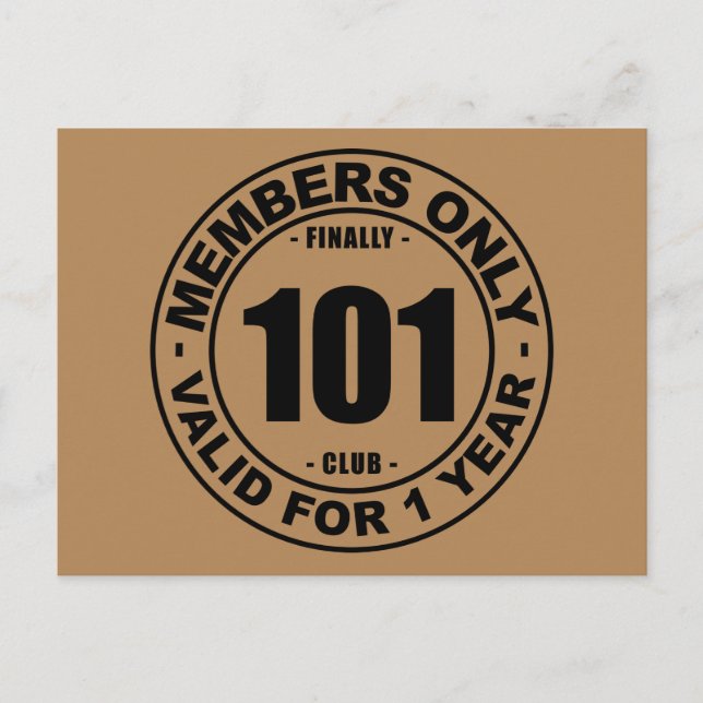 Carte Postale Club 101 (Devant)