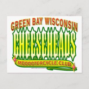 Carte Postale Club de Cheeseheads Mooootercycle