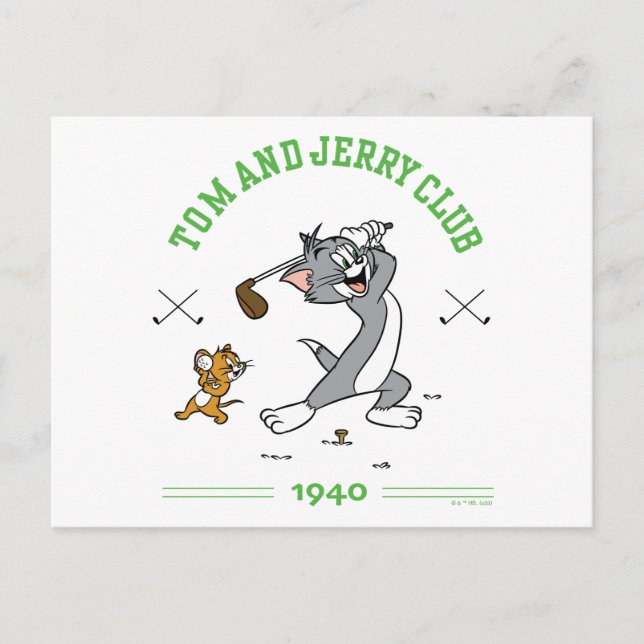 Carte Postale Club de golf Tom & Jerry 1940 (Devant)