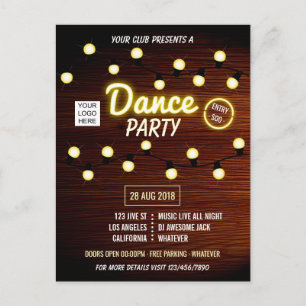 Carte Postale Club Summer Music Festival Dance Party
