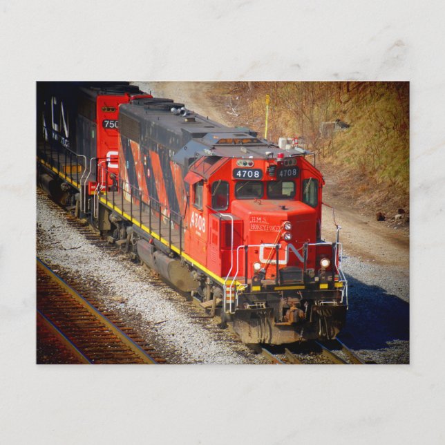 Carte Postale CN 4708 locomotive H.M.S. Hockeypokey (Devant)