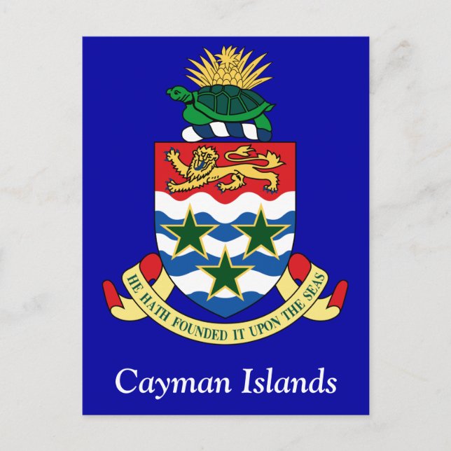 Carte Postale Coat of arms of the Cayman Islands (Devant)