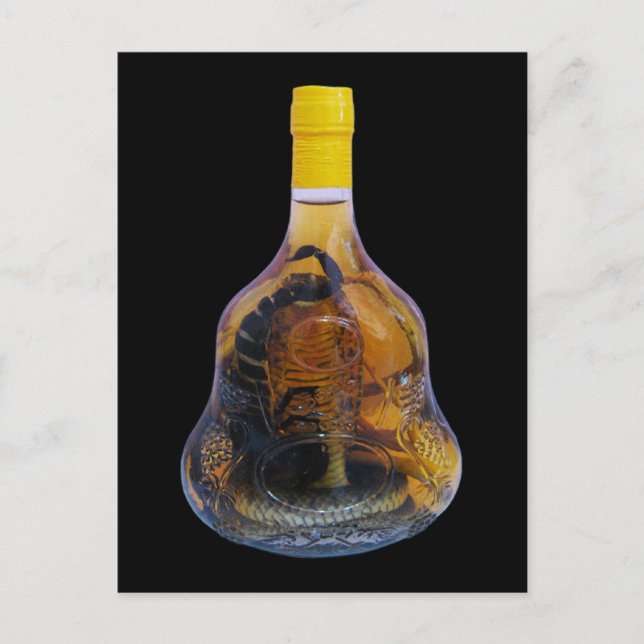 Carte Postale Cobra Snake Vs Scorpion Whiskey ... Yadong Lao (Devant)
