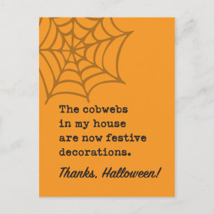 Carte Postale Cobwebs à la maison sont Halloween Décoration Plai