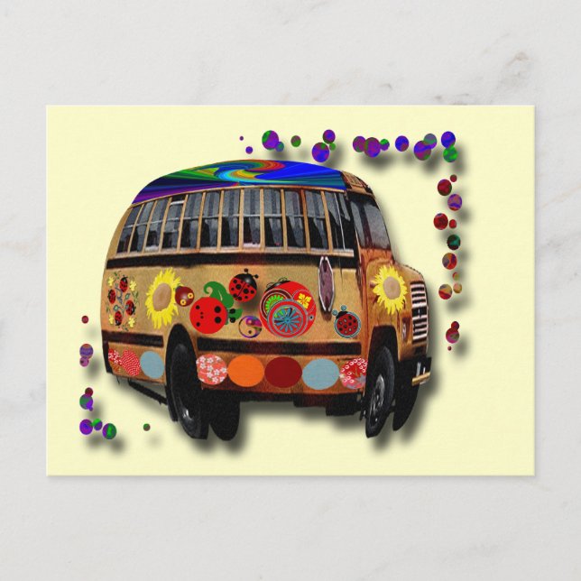 Carte Postale Coccinelle Bus (Devant)