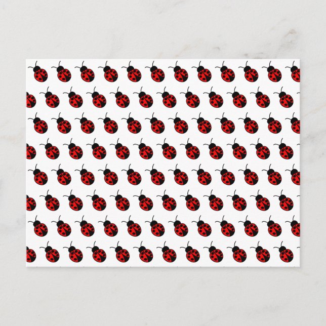 Carte postale coccinelles personnalisables (Devant)