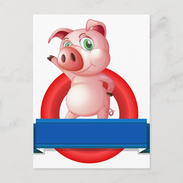 Carte Postale Cochon (Devant)