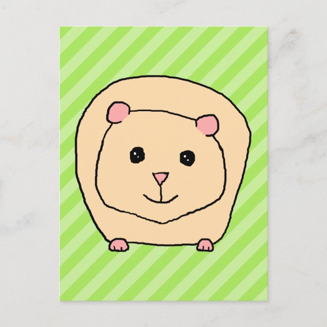 Carte Postale Cochon De Guinée, Animal De Dessin. (Devant)