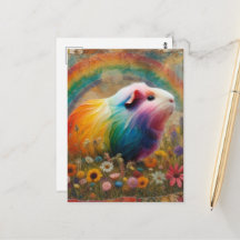 Cochon d'Inde Coloré dans le Collage de Prairie