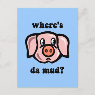 Carte Postale Cochon drôle
