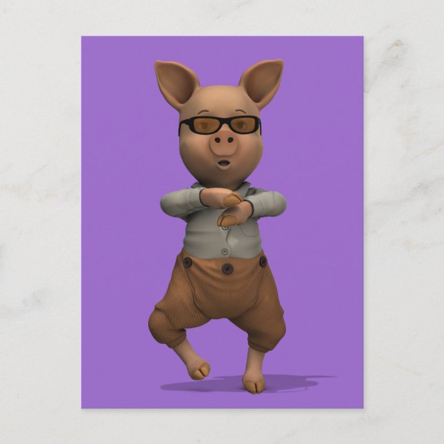 Carte Postale Cochon du rappeur (Devant)