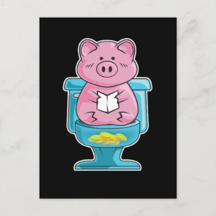 Carte Postale Cochon Migné Et Drôle Sur La Banque De Piggy Toile