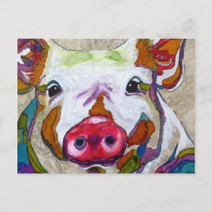 Carte Postale Cochon souriant