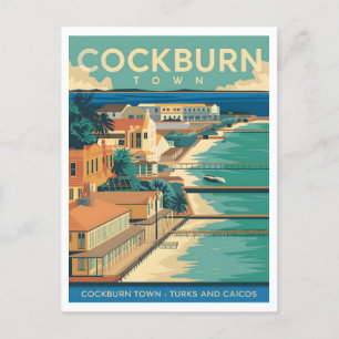 Carte Postale Cockburn Town Turks and Caicos Vintage