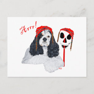 Carte Postale Cocker Spaniel Américain Pirate