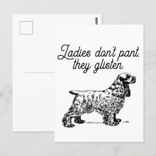 Carte Postale Cocker Spaniel Dames Écouter Funny Pet Plaisanteri