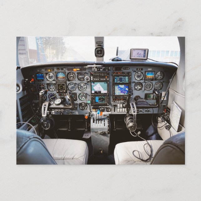 Carte Postale cockpit de l'aéronef (Devant)