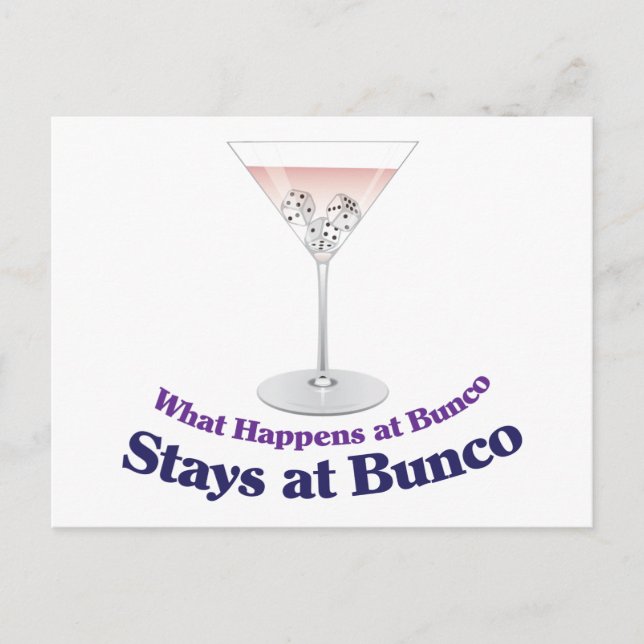 Carte Postale Cocktail Bunco Martini (Devant)