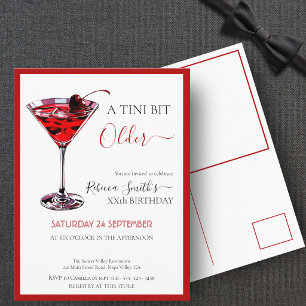 Carte Postale Cocktail de cerise Un peu plus vieux, budget anniv
