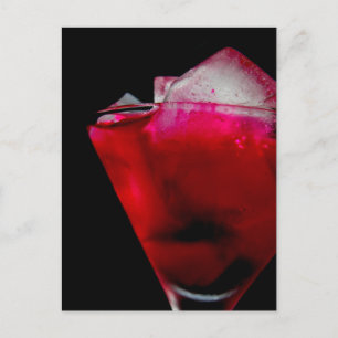 Carte Postale Cocktail Refreshing Red and Pink