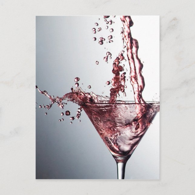 Carte Postale Cocktail rose 3 (Devant)