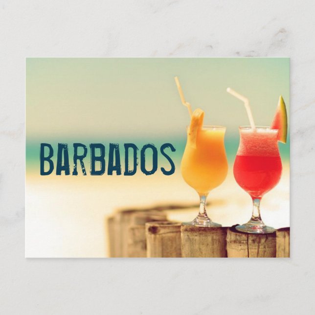 Carte Postale Cocktails barbadiens (Devant)