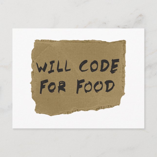 Carte Postale Code Alimentaire (Devant)