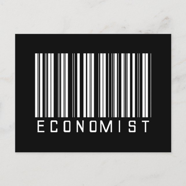 Carte Postale Code barre économiste (Devant)