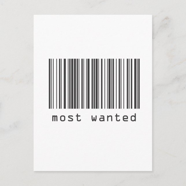 Carte Postale Code barre - Le plus Recherché (Devant)