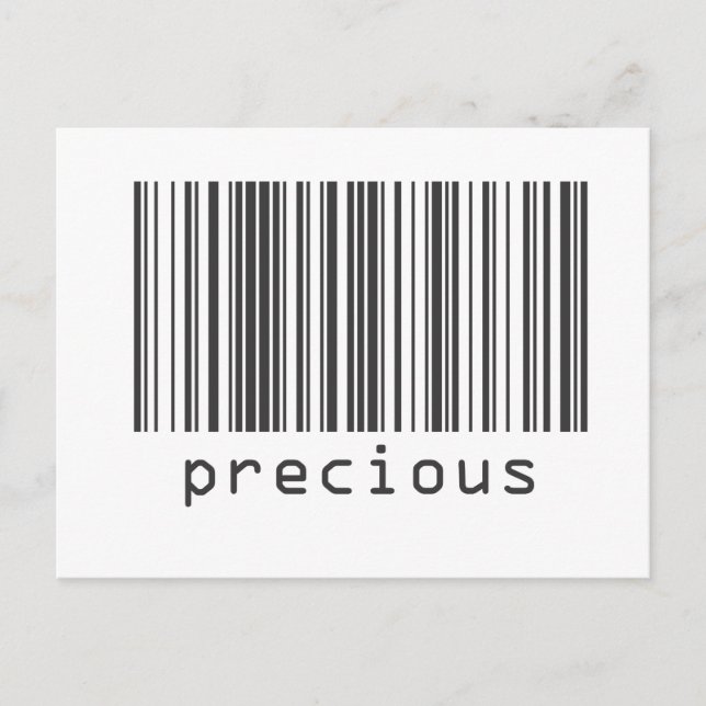Carte Postale Code barre - Précieux (Devant)