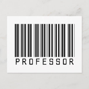 Carte Postale Code barre professeur
