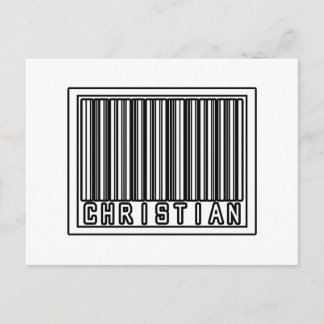 Carte Postale Code-barres chrétien
