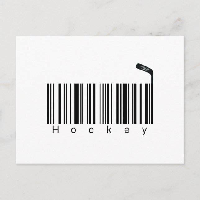 Carte Postale Code-barres Hockey (Devant)