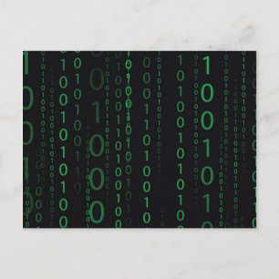 Carte Postale Code binaire descendant