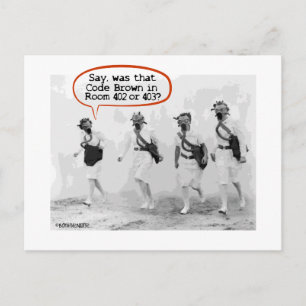 Carte Postale Code Brown pour les infirmières