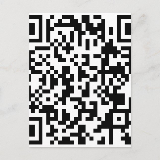 Carte Postale Code de Bitcoin QR d'échantillon (Devant)