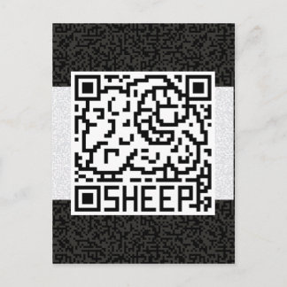 Carte Postale Code de QR les moutons